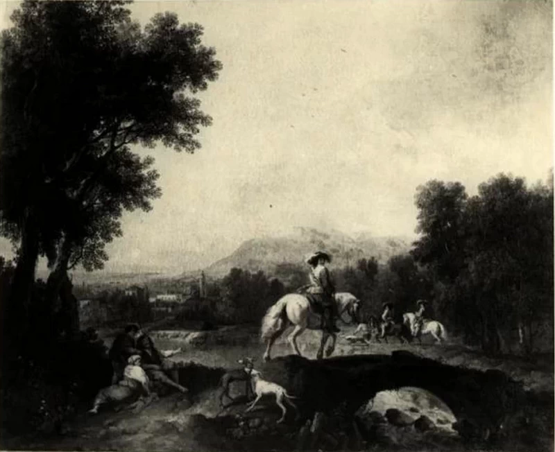 Paesaggio con cavaliere. Isola Bella - Villa Borromeo